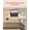 Overbed Table with Hidden Wheels, Height Adjustable Rolling Desk